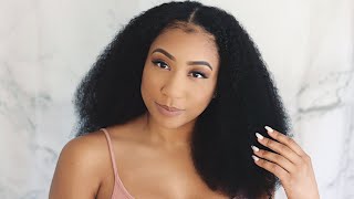 Super Affordable Natural Jerry Curl U-Part Wig | Sowigs