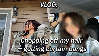 Vlog: Chopping My Hair + Getting Curtain Bangs!