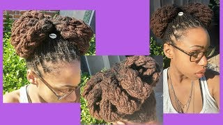 How To Do Updos/Hair Update/Talk Through/Braided Loc Flower Updo