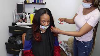 How To: Glueless Lace Closure Sew In | Hair Extensions From The Rey Affect | Toya Rey
