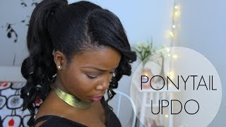 Ponytail Hairstyle Updo With Bangs ♥︎| African Hair