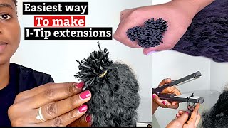 How To Make I-Tip Extensions At Home | Very Easy Method /Microlink