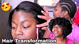 Hair Transformation On My Sister | Rpghair Yaki 360 Wig