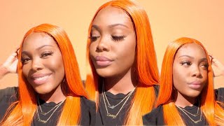 Fall Friendly Orange Ginger ‍  T -Part Wig | Nadula Hair