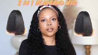 *New* Wet&Wavy Throw On And Go 2In1 Headband Wig?!! Daily Friendly And Versatility! Ft Geniuswigs