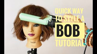 Styling A Curtain Bang/Styling A Bob Cut/Bob Haircut Styling
