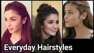 Everyday Quick Easy Hairstyles For Medium Long Hair//Indian Hairstyles //Alia Bhatt Hairstyles