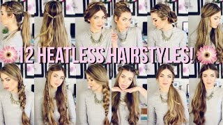 12 Heatless Hairstyles For Back To School! | Beautybyasha