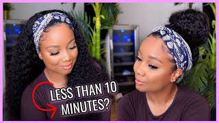 *New Curly Headband Wig!  | Lazy Girl , Work From Home Approved | Asteria Hair