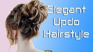 Elegant Updo Hairstyle For Prom & Wedding. Easy Messy Updos