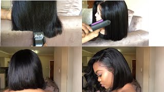 Diy Bob Wig | How To Cut & Style Your Bob Ft Klaiyi Hair | South African Youtuber Hair Review