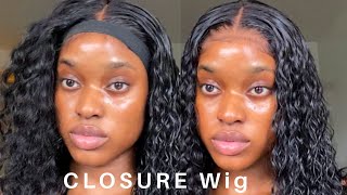 How I Install A Closure Like A Frontal | Water Wave Closure Wig | Ft One More Hair