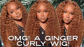Best Ginger Curly Wig Install + Makeup Transformation | Grwm| Incolorwig | Alwaysameera