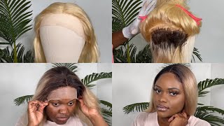 How To Slay Dark Brown Roots On A 613 Blonde Wig|| Aliexpress Hair, Install And Review
