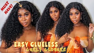 Invisible Hd Lace! Quick And Easy Glueless Wig Install | Ft Supernova 5X5 Closure Curly Hair