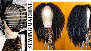 How To Make A Wig On A Sewing Machine Like A Pro || Beginner Friendly ||  Julia Hair Curly