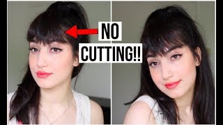 Hair Hack: Fake Bangs Without Cutting/Adding Hair!