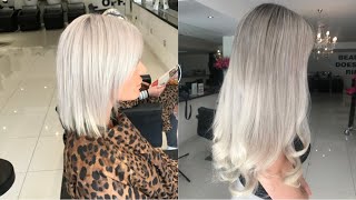 Ladylux| Wearing Tape Hair Extensions With Short Bleach Blonde Hair