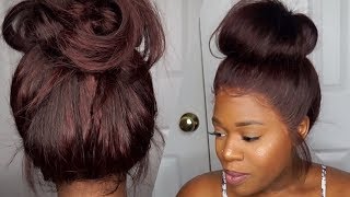 |Transformation Tuesday| 360 Lace Wig Colored & Styled High Bun Look Ft. Omgherhair.Com