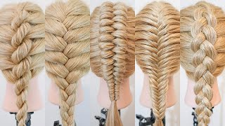 5 Easy Basic Braids - How To Braid For Beginners - Hairstyles For Medium & Long Hair
