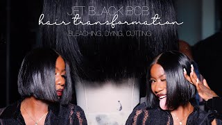 Jet Black Bob Transformation Hurela Hair