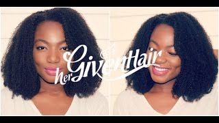 My First Natural Hair Sew-In With Closure Protective Style |Hergivenhair|