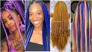 Most Beautiful Colourful Braids Hairstyles Compilation: 2021 Next Hairdo
