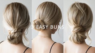 How To: 3 Easy Low Bun Hairstyles  Perfect For Prom, Weddings, Work