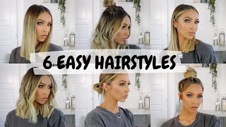 6 Easy Hairstyles For Short / Mid Length Hair | Alexxcoll