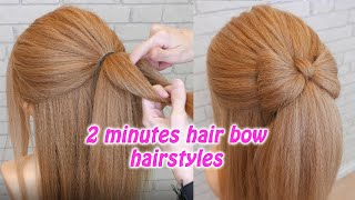 Hairstyles Tutorials | 2 Minutes Hair Bow Hairstyle Tutorial