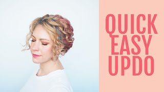 Fast Curly Hairstyles - The Super Quick Curly Roll Updo