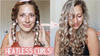 Overnight Heatless Robe Curls! You Have To Try This Way!