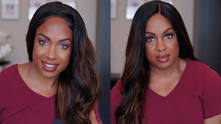 Unice Hair Wig Install - T Part Wig Ombre Body Wave Glueless!