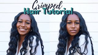 Crimping My Luv Me U-Part Wig | Crimped Hair Tutorial | Allaboutash
