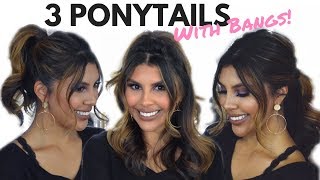 How To Style A Ponytail (With Bangs!) | Quick And Easy Hairstyles!!