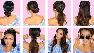 ★Top 5   Lazy Everyday Hairstyles With Puff   Quick & Easy Braids & Updo For Long  Medium Hair