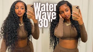 30" Water Wave Wig *Start To Finish* Wig Install & Edges Tutorial Ft Yolissa Hair