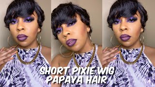 Auntie Vibes | Pixie Cut Wig W/ Bangs | Papaya Hair | Lindsay Erin