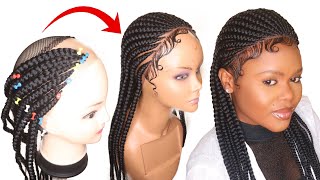 Diy Ghana Braided Wig Using Expression Braid Extension - No Closure Wig