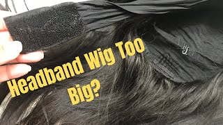 Headband Wig Too Big?||Super Easy Headband Wig Hack 2021