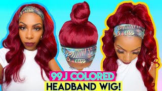 Fall Pre-Colored Headband Wig! 99J Hair Color Beginner Friendly Must Have Wig & Styling Tips Neflyon