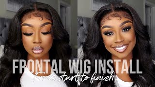 *Very Detailed* Frontal Wig Install From Start To Finish | Arrogant Tae Inspired Baby Hair