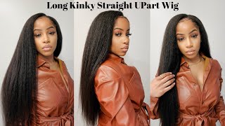 No Glue & No Lace Under $200 24Inch Kinky Straight Upart Wig Ft. Nadula Hair | Sharronreneé