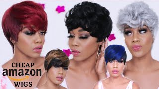 Testing 6 Cheap Amazon Pixie Cut Wigs..Part 3 / Under $21....*Shooked* / Tupo1