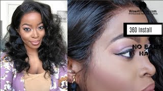 How To Lay Your 360/ Lace Frontal Wig Without Baby Hair Ft  Wow African