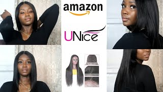 16In Bone Straight 13X5 T Part Wig From Amazon • #Unice