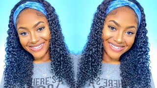 Easy Throw On & Go Curly Headband Wig Ft. Bestlacewigs| Petite-Sue Divinitii