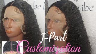 How To :  T-Part Wig Customization With Baby Hair Ft. @Aligegous Hair