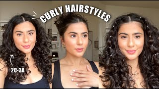 7 Curly Hairstyles For The Week | Quick & Easy