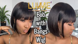 Luvme Hair Silk Base Bob Wig With Bangs | Style & Install